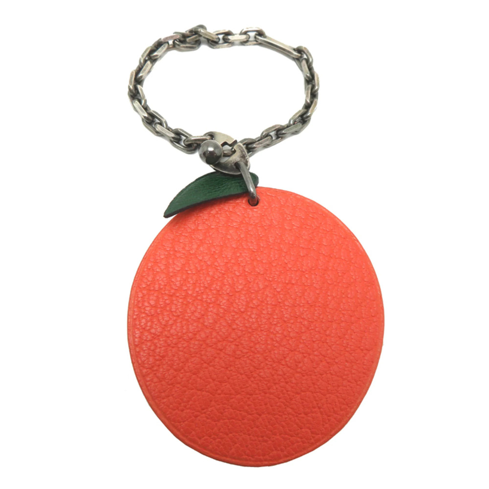 Hermes Orange Charm, Women's Leather Tone